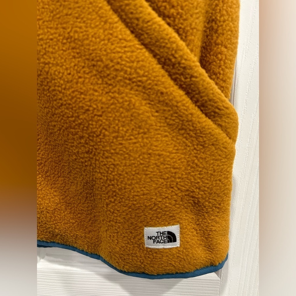 The North Face Men’s Large Carbondale Fleece Vest Tan Teal NWT Brown - Picture 5 of 10